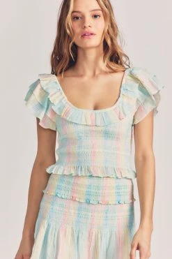 LoveShackFancy Saba Crop Top Sale