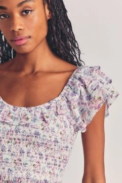 LoveShackFancy Saba Crop Top