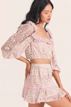 LoveShackFancy Dorabella Crop Top