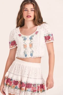 LoveShackFancy Collum Crop Top