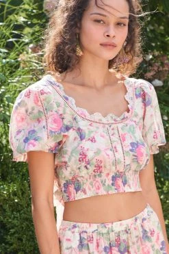 LoveShackFancy Karsten Crop Top