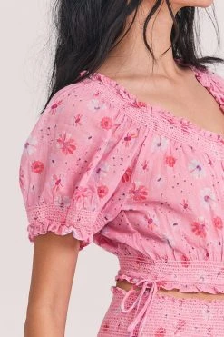 LoveShackFancy Rosalinda Crop Top