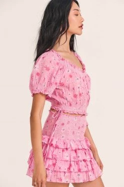 LoveShackFancy Rosalinda Crop Top