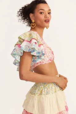 LSF Kielle Ruffle Crop Top New Arrivals