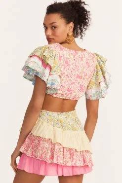 LSF Kielle Ruffle Crop Top New Arrivals