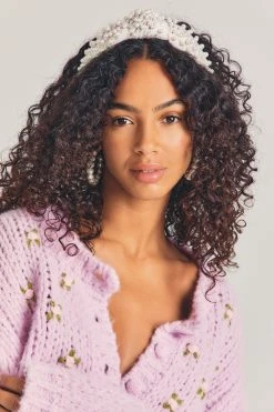 LoveShackFancy X Lele Sadoughi Mini Pearl Knotted Headband