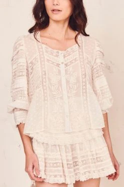 LoveShackFancy Skirts Ruffle Mini Skirt