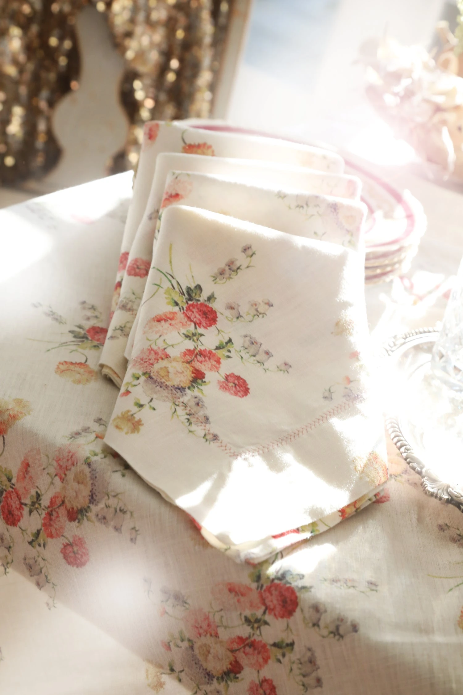 LoveShackFancy Linen Napkin Set - NATURAL CREAM View All 1 LoveShackFancy Linen Napkin Set - NATURAL CREAM View All