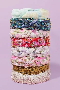 Sale LoveShackFancy X Lele Sadoughi Oval Crystal Knotted Headband