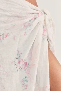 LoveShackFancy Pool Rosa Beaux Linen Beach Throw