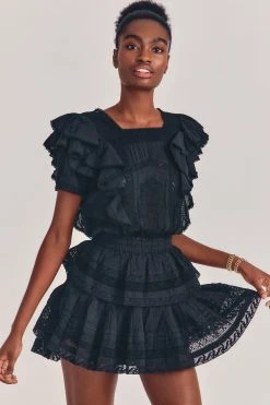 LoveShackFancy Dresses Stella Dress - BLACK